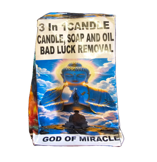 3 In 1 Bad Luck Removal Spiritual Candle set.