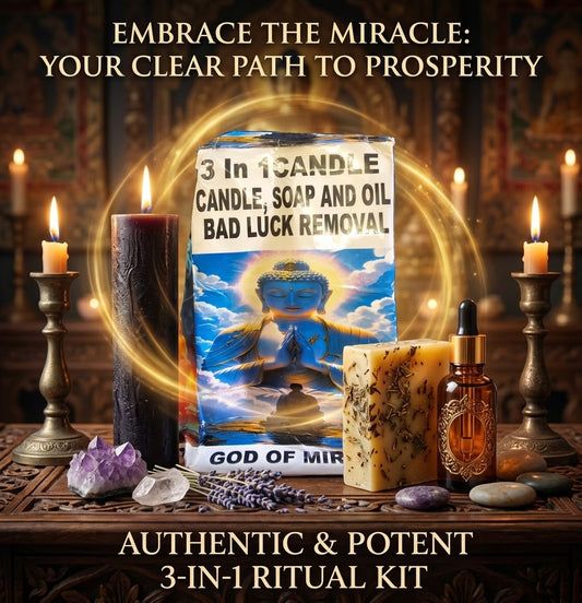 3 In 1 Bad Luck Removal Spiritual Candle set.