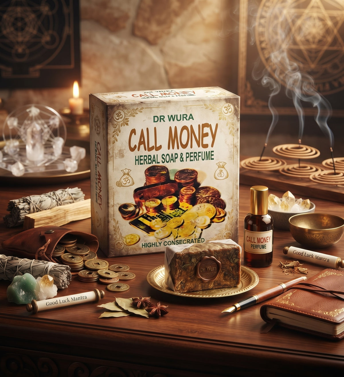 Dr. Wura Call Money Herbal Soap & Perfume Set